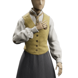 elegant vest uniform hufflepuff femalegear hogwarts legacy wiki guide 250px