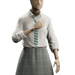 plaid shirt and tie school uniform slytherin femalegear hogwarts legacy wiki guide 250px