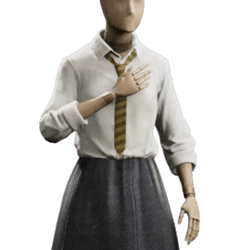 prefect shirt and tie uniform hufflepuff femalegear hogwarts legacy wiki guide 250px