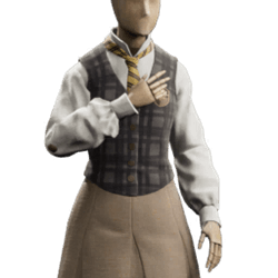 Tartan Vest School Uniform Hufflepuff Female | Hogwarts Legacy Wiki